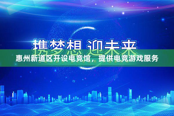惠州新道区开设电竞馆，提供电竞游戏服务